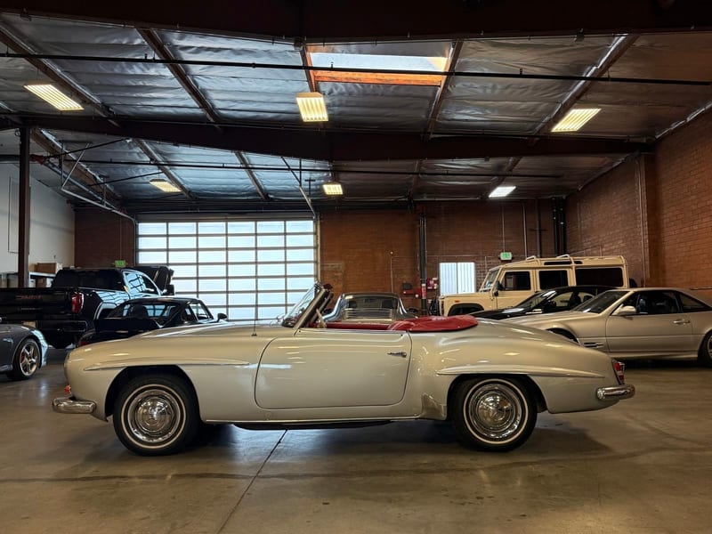 Vintage Mercedes — enclosed trailer loading